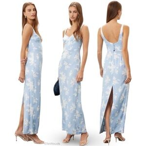 Reformation $378 Reverie Dress Floral
Maxi Powder Blue Sleeveless Size 6